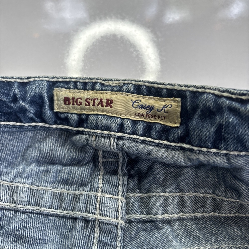 Big Star Remy Low Rise Boot Cut Women's 28XXL Flap Pocket Blue Jeans Y2K 32x38 - Picture 5 of 14